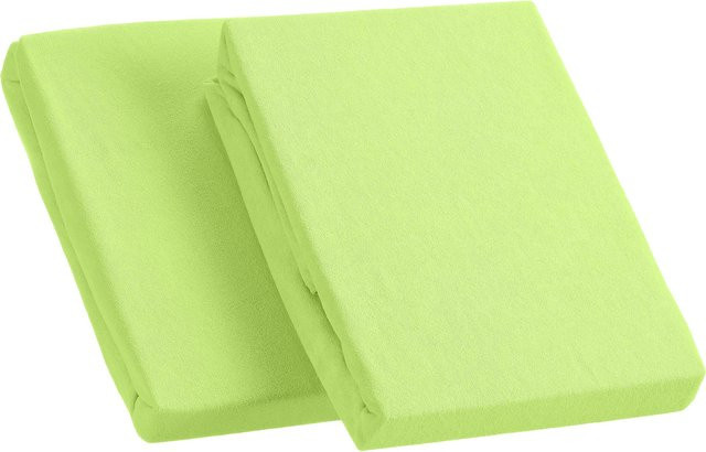 Kinzler Frottee Spannbetttuch Doppelpack, grün, B/T: 90 x 100 cm, H: 200 cm - Bild 1