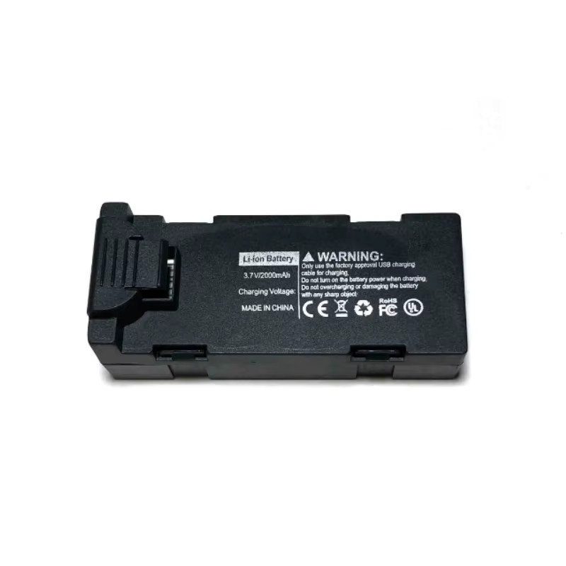 QINGFEI Ersatzbatterie für S136 Mini Drone, S136 PRO und S136 PRO MAX, 3,7 V, 2000 mAh, Schwarz - Bild 2