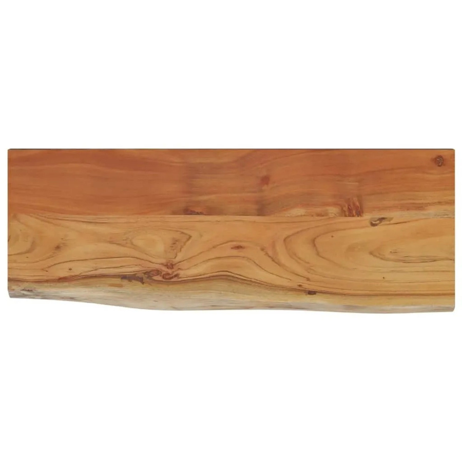 vidaXL Wandregal aus Massivholz Akazie in Braun mit Baumkante, B/T/H: 70 x 30 x 2,5 cm - Bild 2