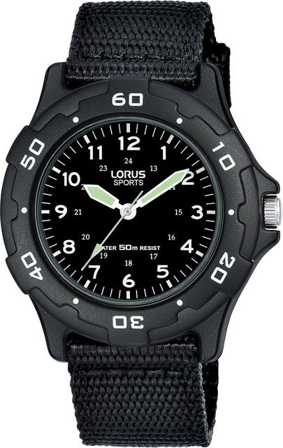 Lorus Kinderuhr, Analoguhr, Quarz, Kunststoff, 36 mm, Schwarz, 5 ATM - Bild 1