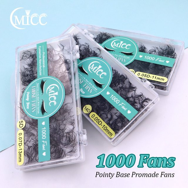 CMICC Wimpernverlängerung, 1000 Fächer, Black, Unisex - Bild 1