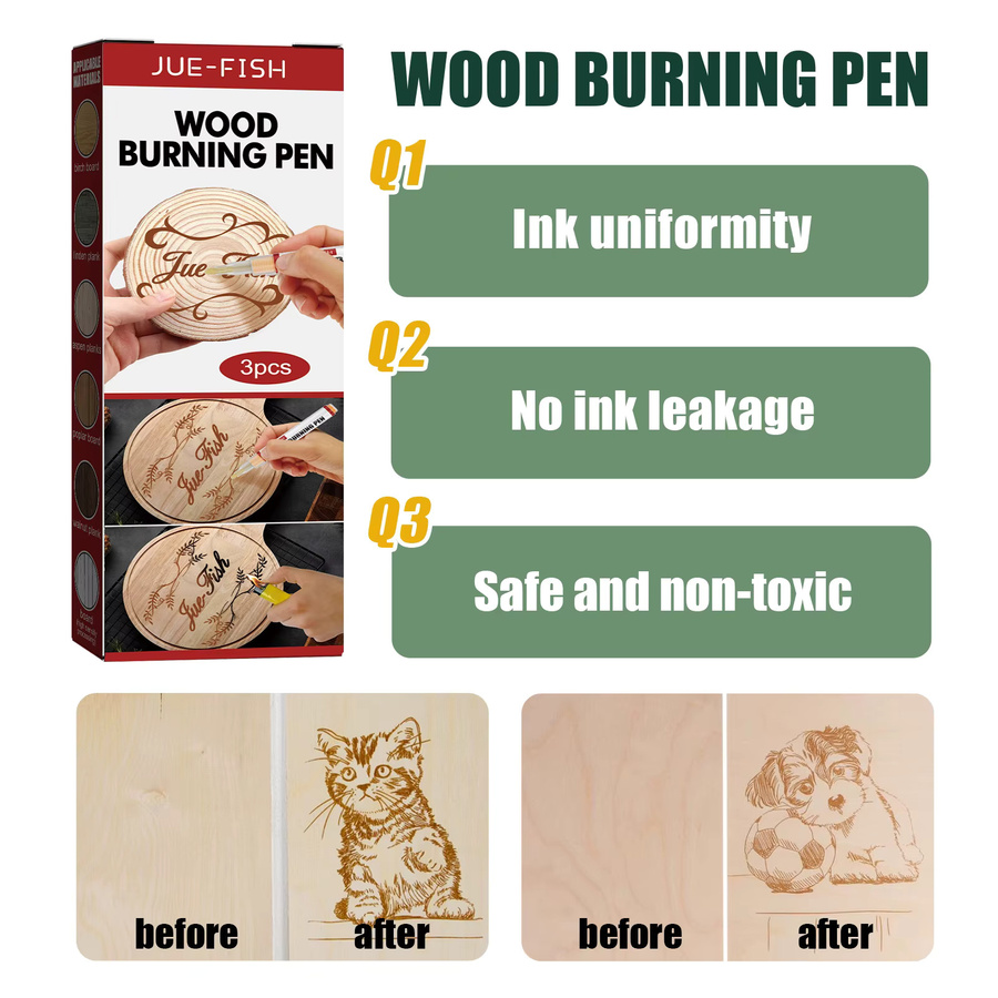 Holzverbrennungsstift Set für DIY-Holzarbeiten in Weiß - Bild 3