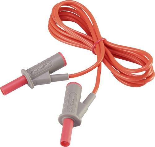 Voltcraft MSB-501 Sicherheits-Messleitung mit 4mm Lamellenstecker, Rot, 1,50 m - Bild 1
