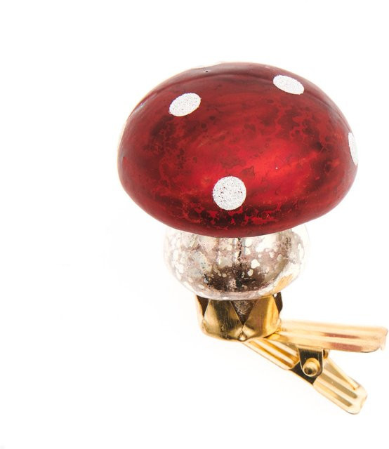 Rico Design Glas-Clip Fliegenpilz rund in Antik-Optik, rot-weiß - Bild 2