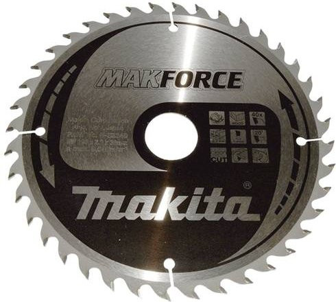 Makita MAKFORCE Kreissägeblatt für Holz und Metall, Farbe: Silber, Durchmesser: 190 mm, Bohrung: 30 mm, Zähneanzahl: 40, Carbide Tipped - Bild 1