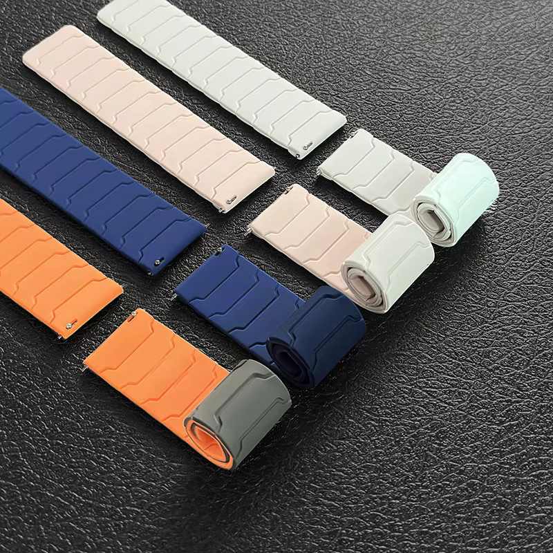 Uhrenarmband Silikon, 22 mm, Weiß, Unisex - Bild 2