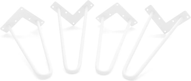 HEVVA Möbelfüße NEAPEL 4er Set Weiß matt aus Metall Höhe: 30 cm - Bild 1