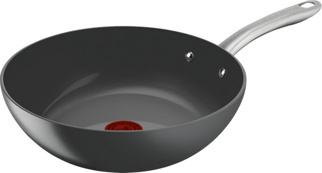Tefal Renew+ Wok mit Keramikbeschichtung in Anthrazit, Durchmesser: 28 cm - Bild 1