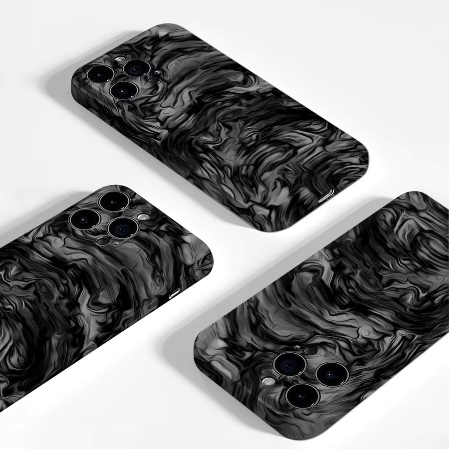 Potdemiel Ripple Handyhülle mit Magnetfunktion für iPhone 17 16 15 14 13 Pro Max Plus, robuste Doppelschicht-Schutzhülle, Schwarz - Bild 4