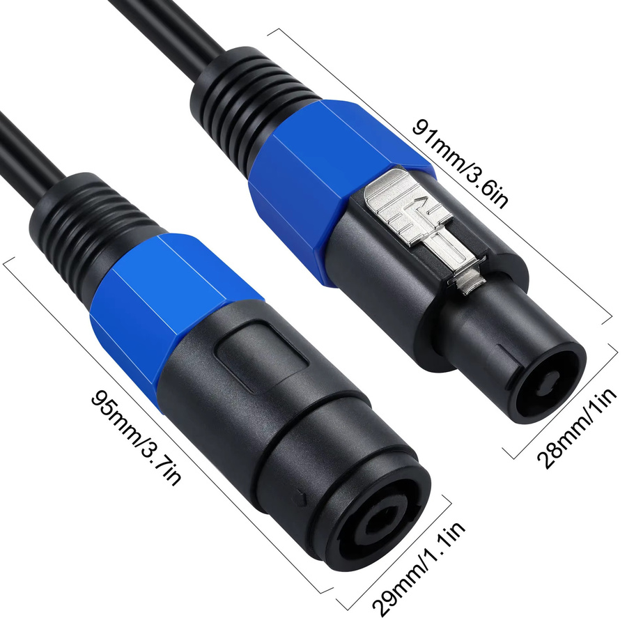 UXG Speakon Splitter Kabel von 1 auf 2 Buchse zu Dual Stecker, Länge: 0,5 m - Bild 3