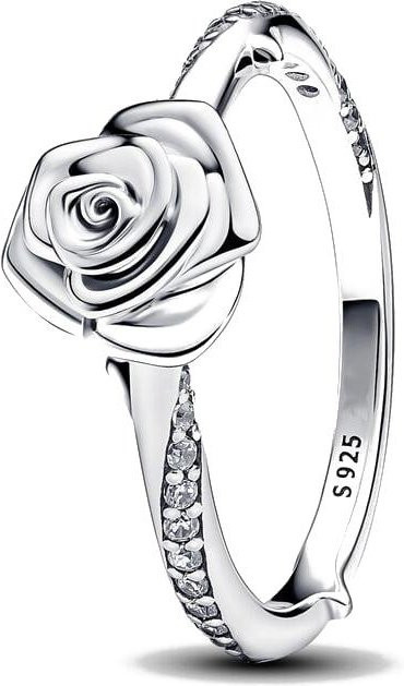 Ring 925 Silber, Zirkonia, Damen, Herz, Gänseblümchen, Sterne - Bild 1
