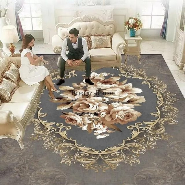 Karpetti Luxusteppich mit floralem Design, waschbar und rutschfest, Polyester, Mehrfarbig, B/T: 200 x 300 cm - Bild 1
