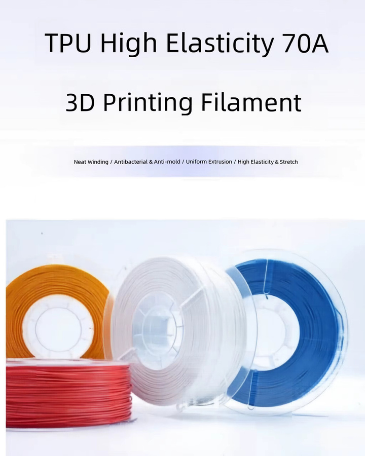 GIOIO TPU 70A Filament 1,75mm Weiß, 1kg Hochelastischer Flexibler Kunststoff für FDM-Drucker - Bild 2