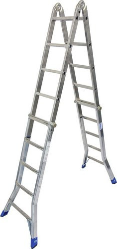 Krause Teleskopleiter STABILO aus Aluminium, silberfarben, 20 Sprossen - Bild 1