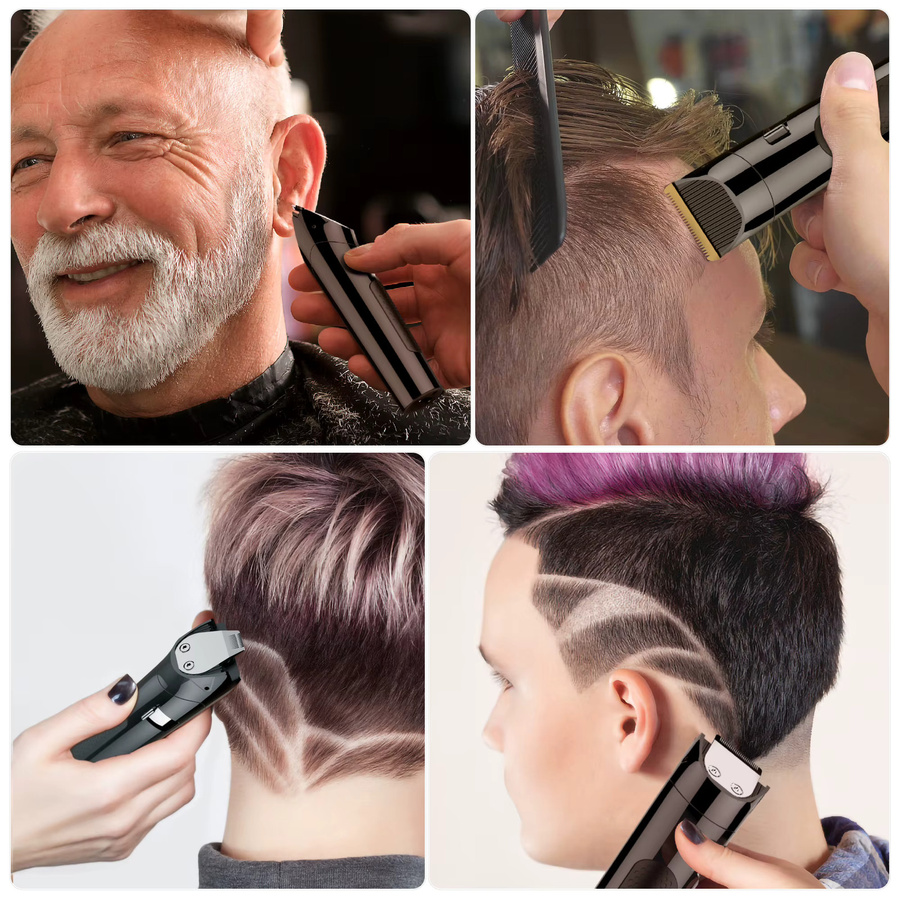 HATTEKER Haarschneidemaschine All-in-One, Herren, Schwarz - Bild 6