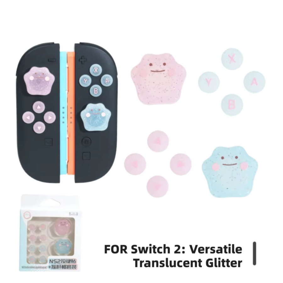 Nintendo Silikon-Controller-Joystick-Kappen Set für Nintendo Switch NS1 NS2, rutschfeste Daumengriffe und Tastenkappen zum Schutz - Bild 4