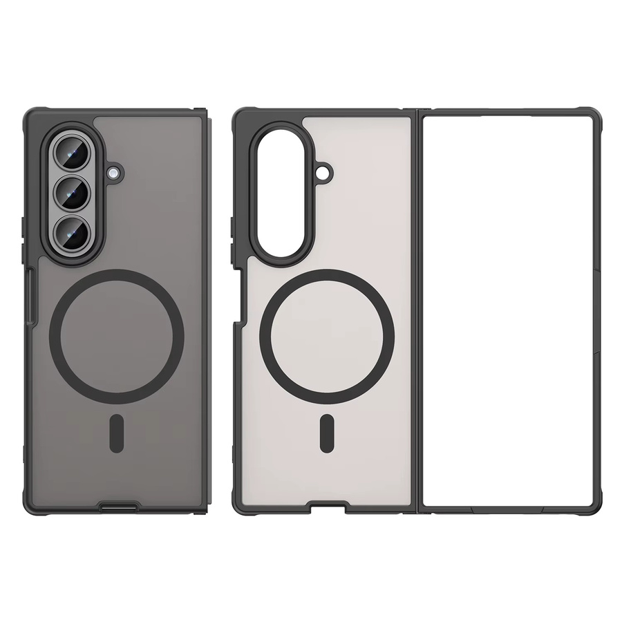Samsung Galaxy Z Fold 7 Hülle Luxuriöse Schlanke Matte MagSafe Schutzhülle aus PC und TPU Hybrid Armor in Schwarz - Bild 6