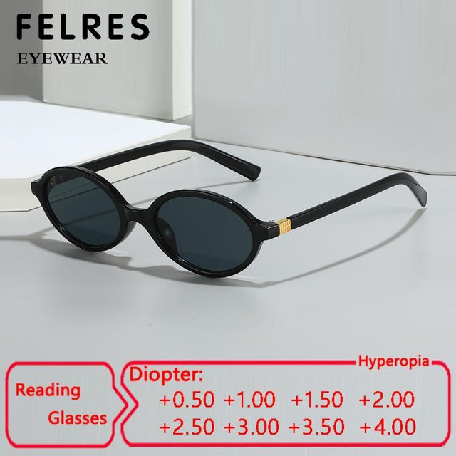 FELRES Lesebrille, Damen, Oval, Vollrand, Grau, Kunststoff - Bild 1