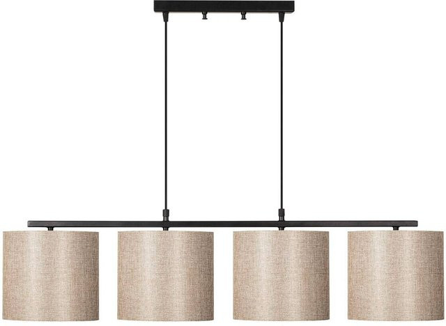 Opviq Pendelleuchte Valiz-4706 in Creme und Schwarz mit 4 E27 Fassungen, B/H/T: 110 x 120 x 25 cm - Bild 1