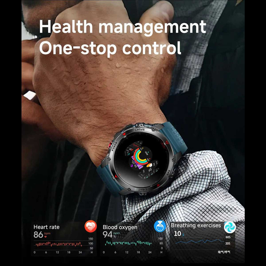 Lucky Start Smartwatch, Silber, Silikon, Herren, 10 ATM - Bild 2