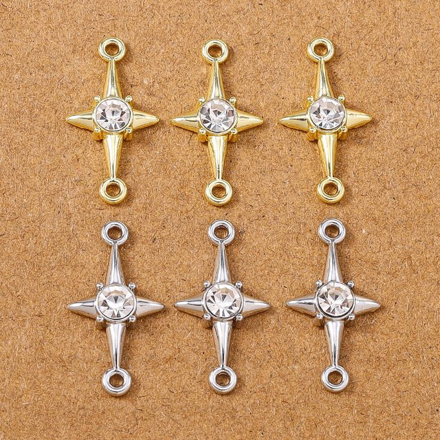 Tenande Charms Verbinder Anhänger, Kristall, Polar Star, Unisex, 23*12mm - Bild 1