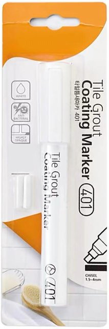OutsideWorld Fugenstift Fliesenfarbe Marker aus Kunststoff für Badezimmer und Küche in Grau und Weiß - Bild 1