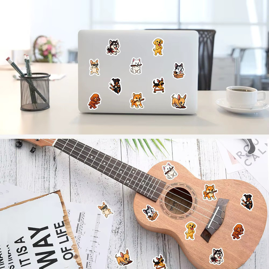 500 Stück GOGOTU Kawaii Cartoon Hunde-Aufkleber in Multicolour für DIY Scrapbook, Handy und Gepäck - Bild 2