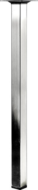 Hettich Tischbein Edelstahl-Optik Silber B: 2,5 cm, T: 2,5 cm, H: 40 cm - Bild 1