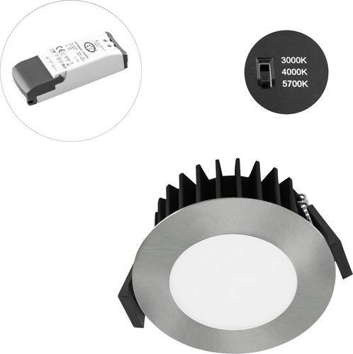 EVN LED-Einbauleuchte dimmbar IP54 Chrom 7W - Bild 2