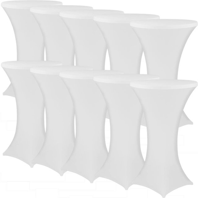 NYVI Stehtischhusse NYVIGala elastische Stretchhusse für Stehtische und Bistrotische, Weiß, Durchmesser: 70-75 cm, 10er Set - Bild 1