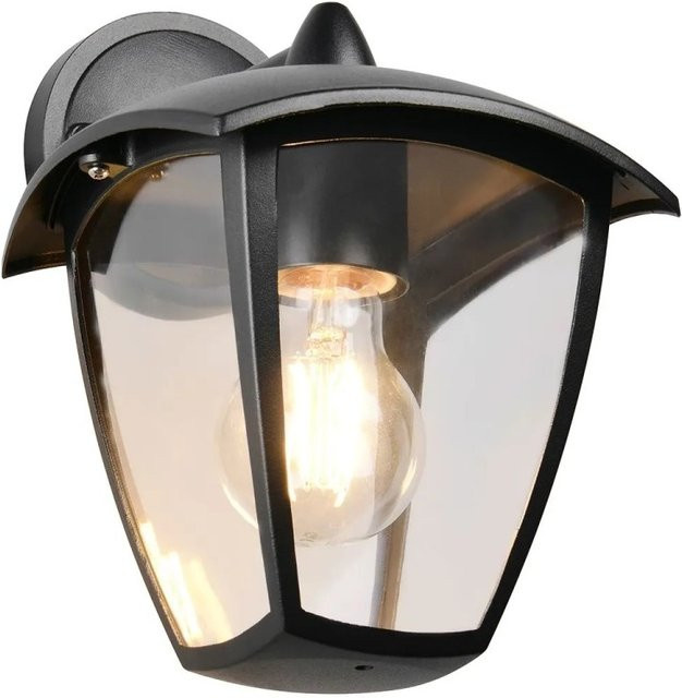 Trio LED-Laternen Set aus Druckgussaluminium und Glas in Schwarz Matt für den Außenbereich H: 24 cm, B: 17 cm, T: 20 cm - Bild 1