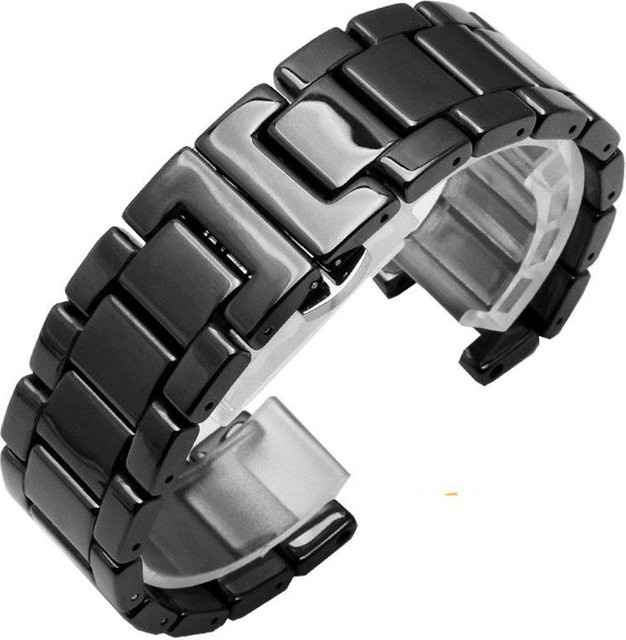 Zhuolei Uhrenarmband Keramik, schwarz, 20x12mm, Herren - Bild 1