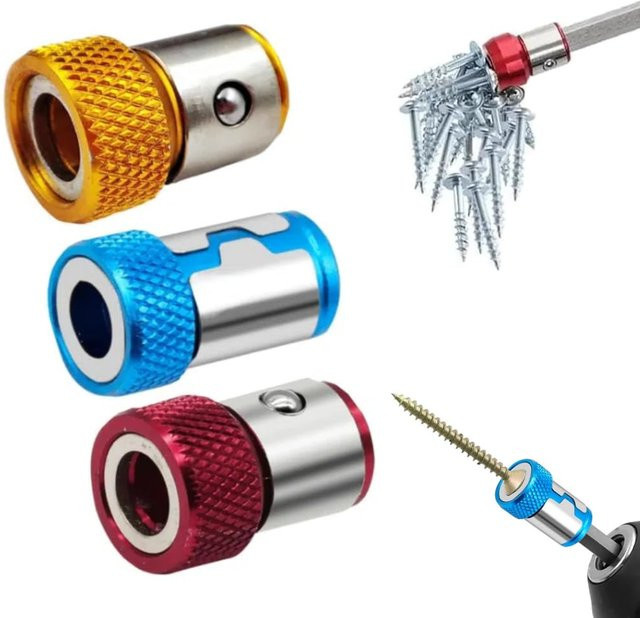 Galacok Magnetischer Schraubenring-Bit aus Metall für 6,35 mm Sechskantschraubendreher in Gelb und Multicolour - Bild 1