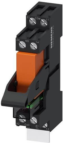 Siemens LZS:RT4A4R24 Steckrelais mit 2 Wechsler, 5er-Pack, Rot/Schwarz - Bild 1
