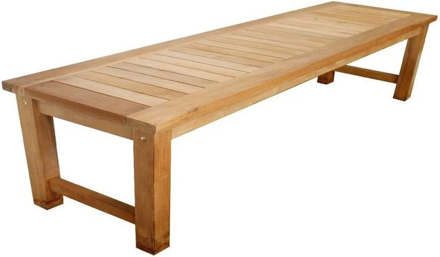 Lex Premium Teak Parkbank Gartenbank aus Holz in Braun, Breite: 180 cm, Tiefe: 40 cm, Höhe: 45 cm - Bild 1