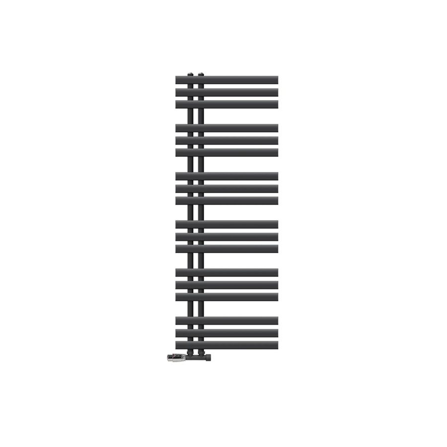 LuxeBath Badheizkörper Iron EM Anthrazit mit Thermostat für die Eck-Wandmontage, Höhe: 140 cm, Breite: 50 cm, Tiefe: 50 cm - Bild 2