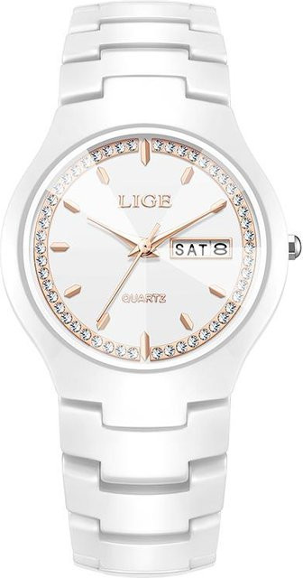 Wyttch Armbanduhr, Quarz, Keramik, Weiß, Datum, Damen - Bild 1