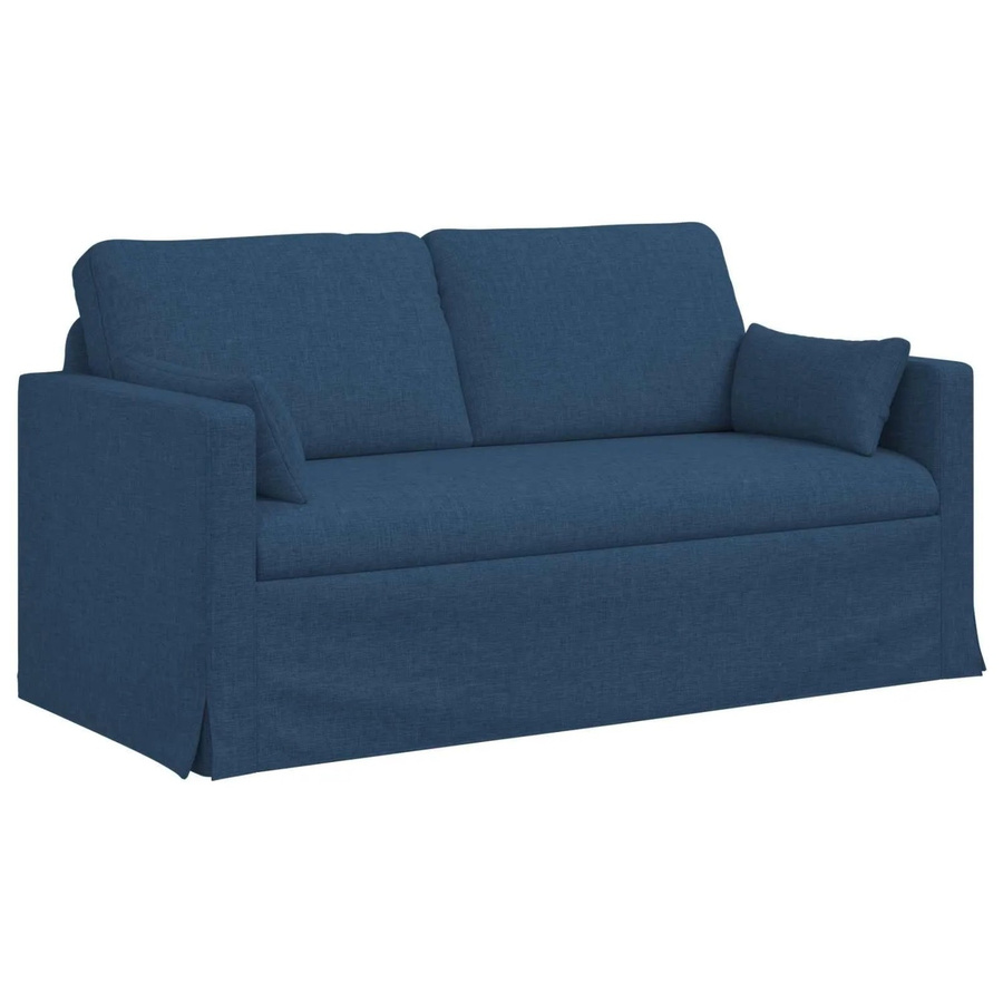 vidaXL Sofa Blau mit Stoffbezug und Metallrahmen B/T/H: 158 x 78 x 80 cm - Bild 2