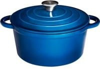 Napoleon Bräter aus emailliertem Gusseisen, Blau oder Weiß, Durchmesser: 23 cm, Volumen: 4 Liter - Bild 1