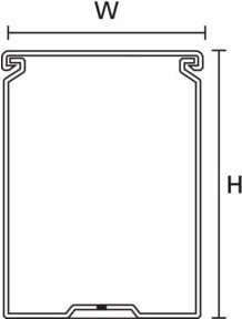 Hellermann Tyton Verdrahtungskanal HTWD-PN aus PVC, Breite: 8 cm, Höhe: 8 cm, Länge: 2 m - Bild 1