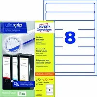 Avery Zweckform Ordnerrückenetikett ultragrip schmal/kurf in Weiß mit 240 Etiketten pro Packung - Bild 1