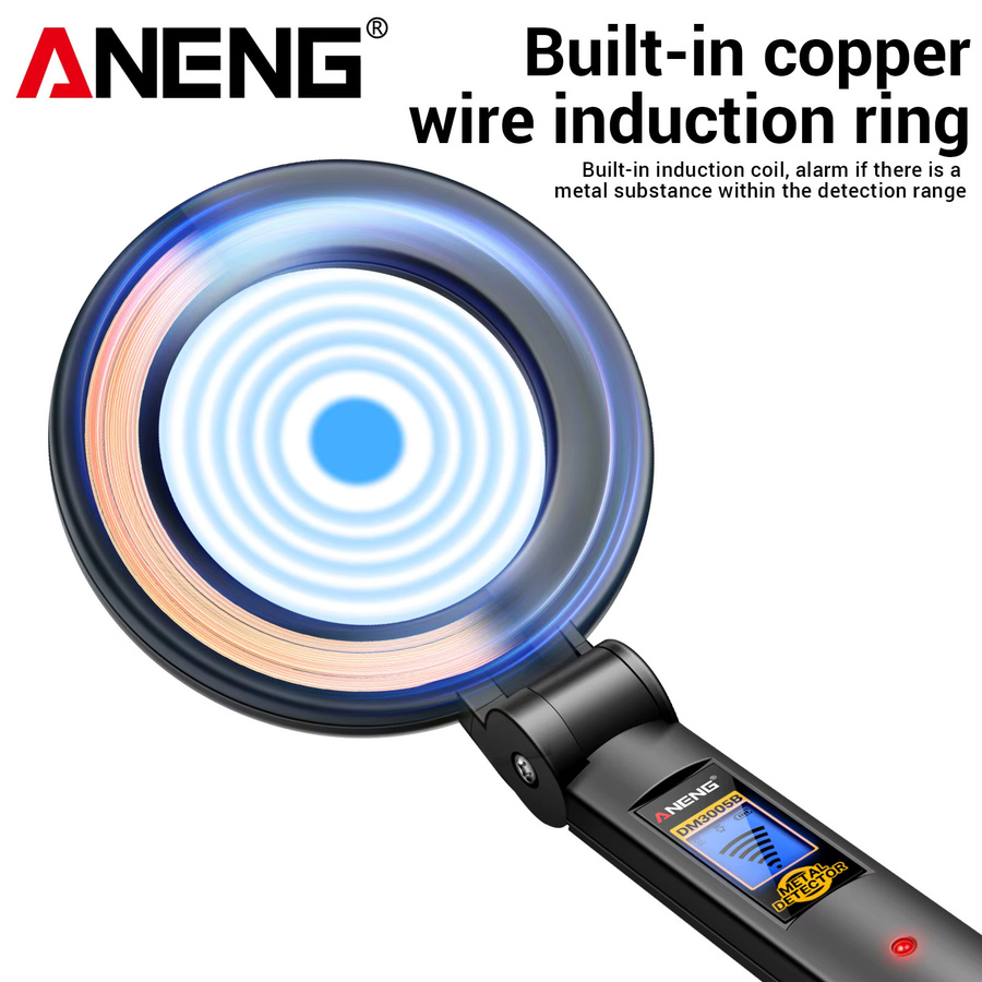 ANENG Handgehaltener Metalldetektor DM3005B/DM3004A mit Dualmodus-Alarm für Sicherheitskontrollen und Schatzsuche - Bild 4