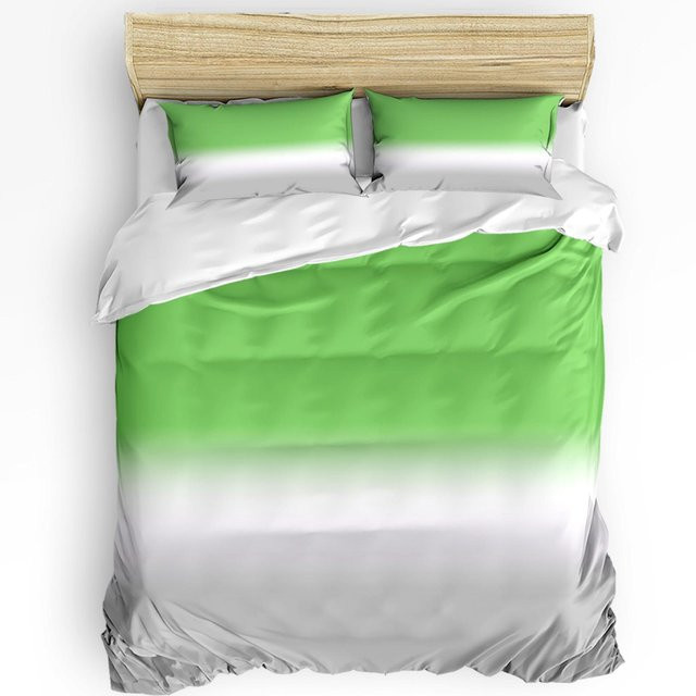 Bettwäsche Set JMG Household Supplies aus Mikrofaser mit Verlauf in Grau Blau Grün, bestehend aus Bettbezug und Kissenbezügen, B/H: 135 x 200 cm - Bild 1