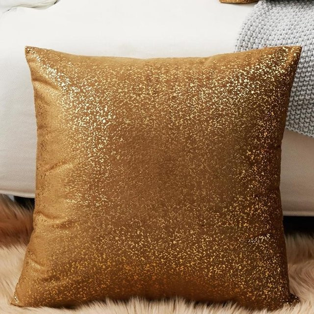 Dekorativer Samtkissenbezug von JMG Clothing in Gold, quadratisch, B/B: 50 x 50 cm - Bild 1