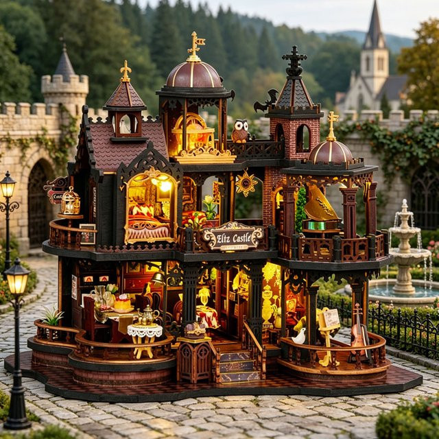 Battoom Schloss Casa, 3D-Puzzles, Holz, Fantasy - Bild 1