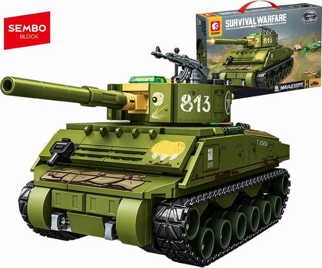 SEMBO BLOCK Panzer, Militärische Bausteine, Ingenieurfahrzeug, ab 6 Jahren - Bild 1