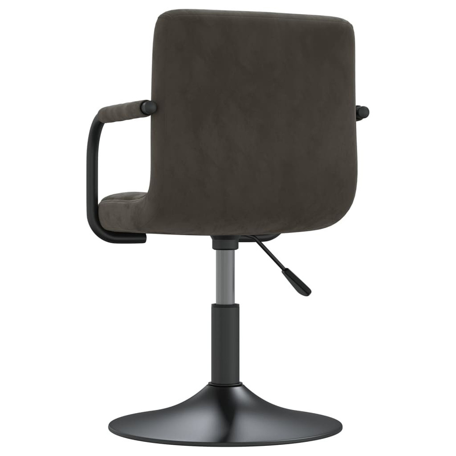 vidaXL Barhocker mit Samtbezug in Dunkelgrau, B/T/H: 48 x 47 x 85,5 cm - Bild 3