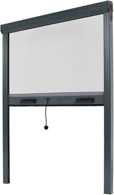 Avosdim Insektenschutzrollo aus Aluminium in Anthrazit, Breite: 100 cm, Höhe: 160 cm - Bild 1
