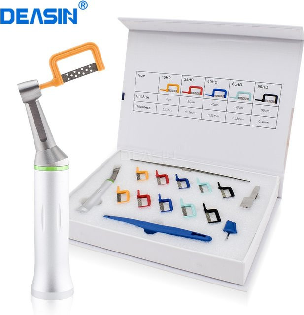 DEASIN Dental Interproximal Enamel Reduction Kit IPR System mit elektrischem Contra Angle und 10 automatischen Streifen für die Orthodontie - Bild 1