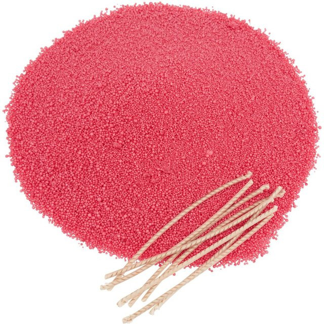 Stellwag creative Kerzensand in Pastell-Rot mit 8 Dochten, 175 g - Bild 1